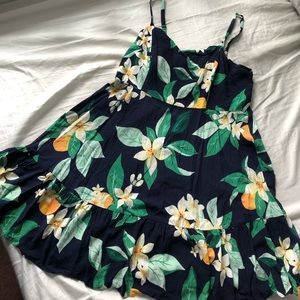 Old Navy Blue Tropical Dress Size XL